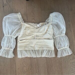 LPA Dolores Top REVOLVE Medium Ivory $158
